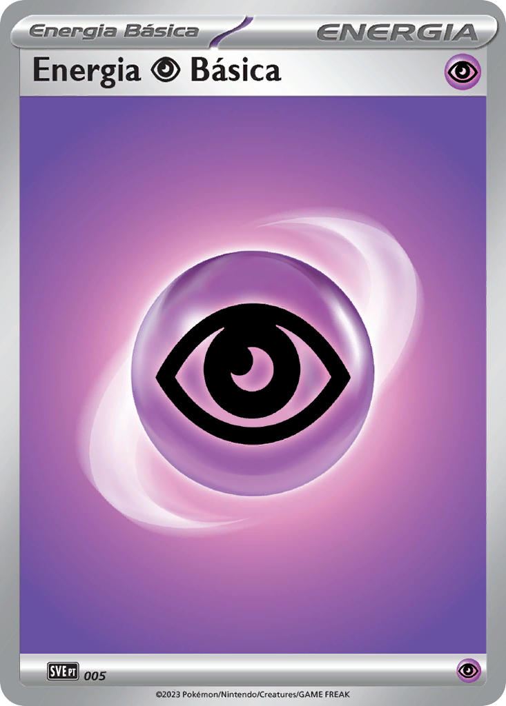 Energia Psíquica 005 — Scarlet & Violet Energies (Portuguese Pokémon TCG card)