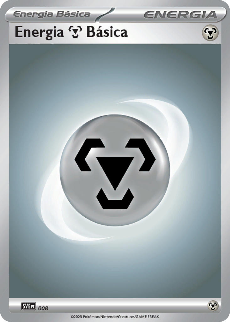 Energia de Metal 008 — Scarlet & Violet Energies (Portuguese Pokémon TCG card)