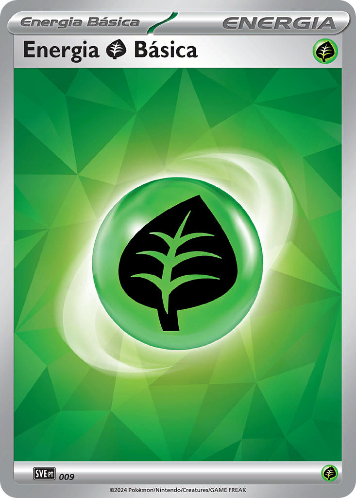 Energia de Grama 009 — Scarlet & Violet Energies (Portuguese Pokémon TCG card)