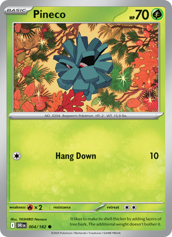 Pineco 004/182 — Destined Rivals (English Pokémon TCG card)