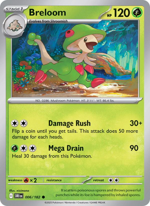 Breloom 006/182 — Destined Rivals (English Pokémon TCG card)