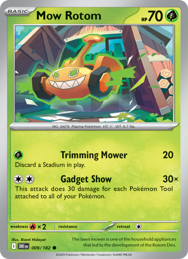 Mow Rotom 009/182 — Destined Rivals (English Pokémon TCG card)
