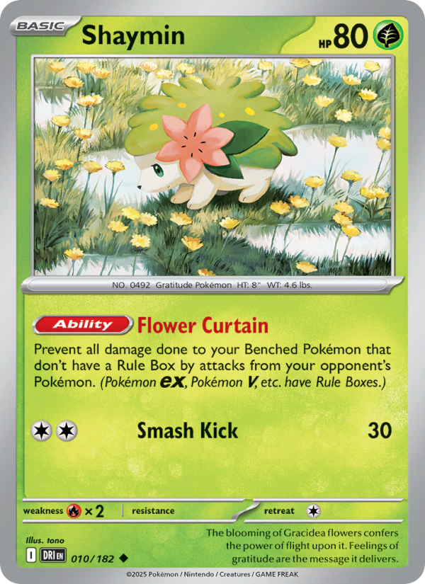 Shaymin 010/182 — Destined Rivals (English Pokémon TCG card)