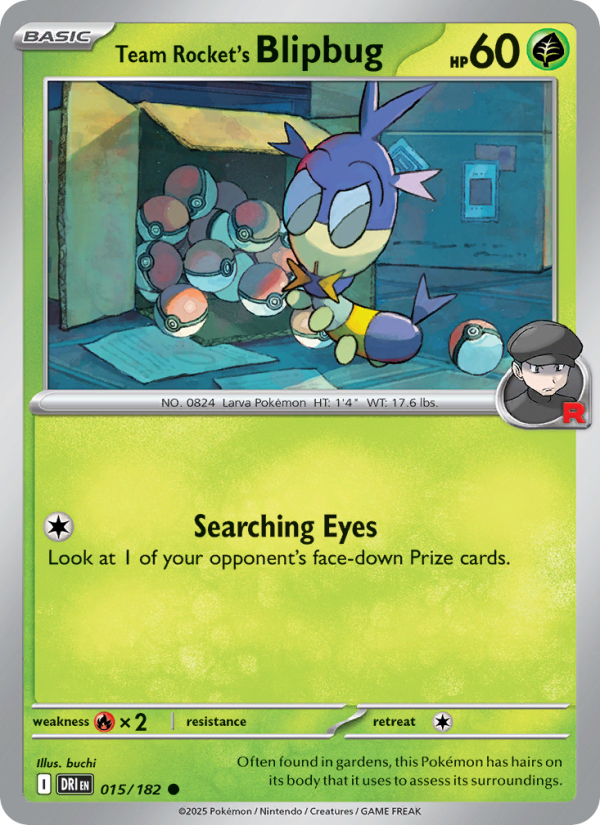 Team Rocket's Blipbug 015/182 — Destined Rivals (English Pokémon TCG card)