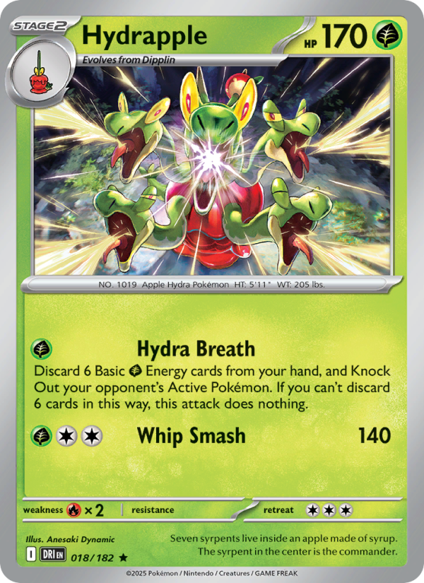 Hydrapple 018/182 — Destined Rivals (English Pokémon TCG card)