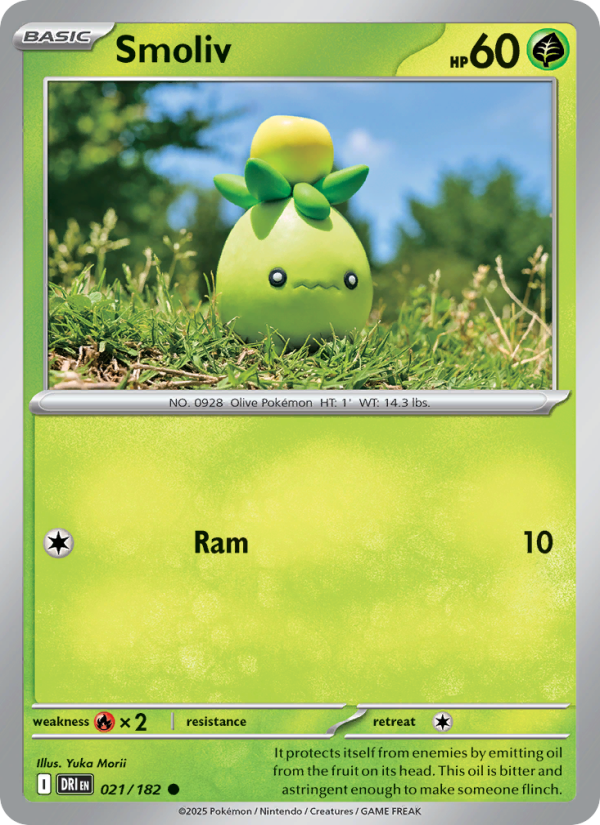 Smoliv 021/182 — Destined Rivals (English Pokémon TCG card)