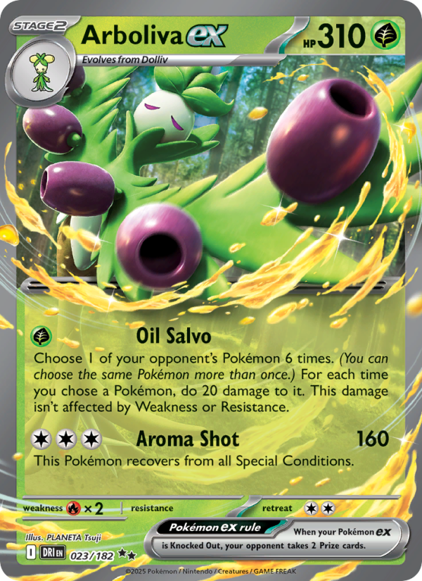 Arboliva ex 023/182 — Destined Rivals (English Pokémon TCG card)