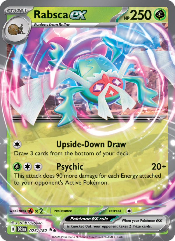 Rabsca ex 025/182 — Destined Rivals (English Pokémon TCG card)