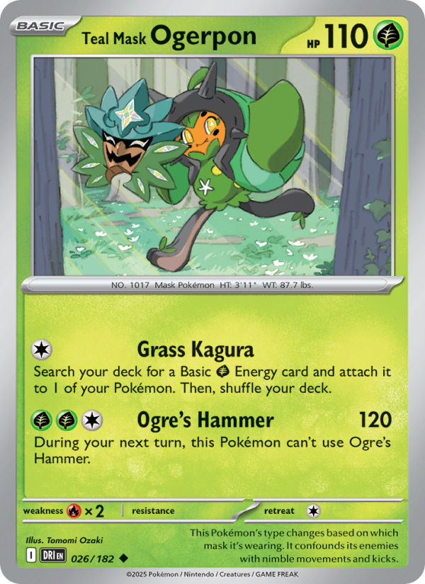 Teal Mask Ogerpon 026/182 — Destined Rivals (English Pokémon TCG card)