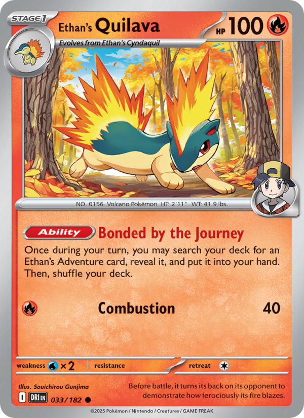 Ethan's Quilava 033/182 — Destined Rivals (English Pokémon TCG card)
