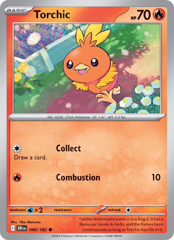 Torchic 040/182 — Destined Rivals (English Pokémon TCG card)
