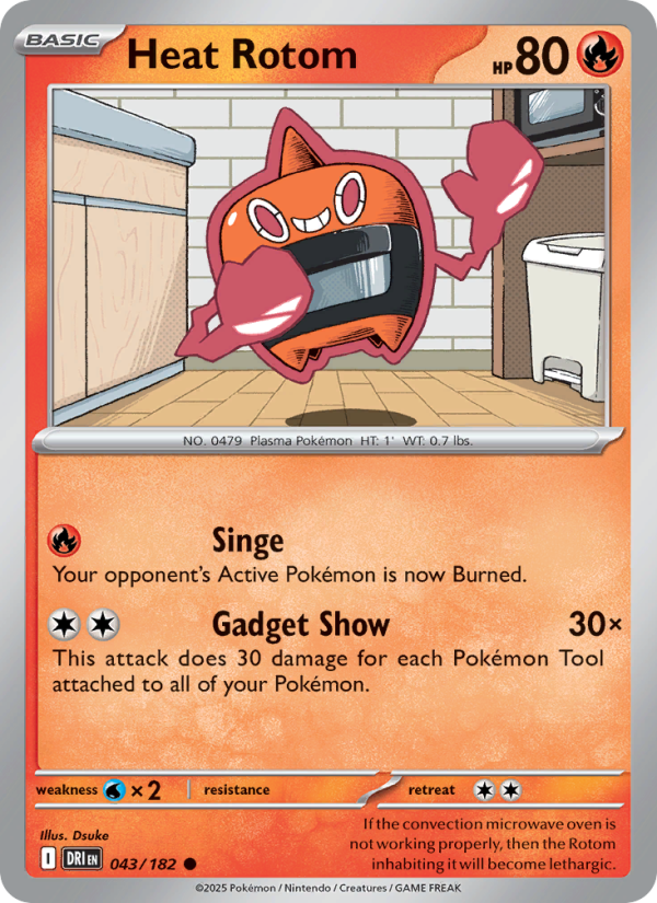 Heat Rotom 043/182 — Destined Rivals (English Pokémon TCG card)