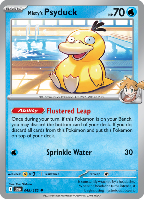 Misty's Psyduck 045/182 — Destined Rivals (English Pokémon TCG card)