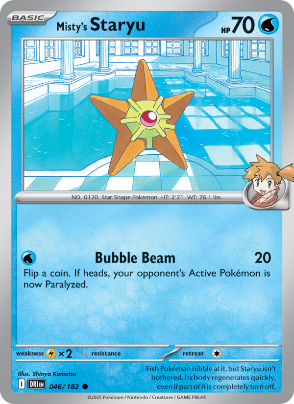 Misty's Staryu 046/182 — Destined Rivals (English Pokémon TCG card)