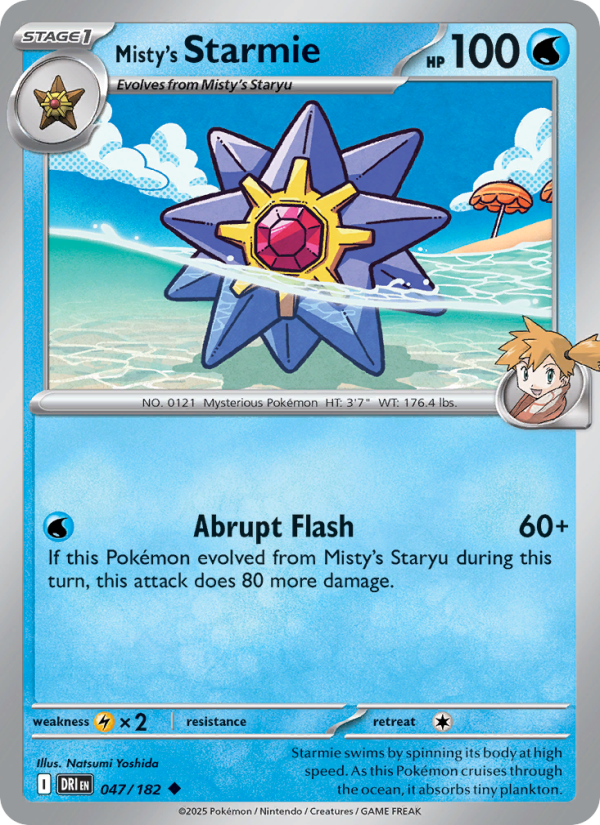 Misty's Starmie 047/182 — Destined Rivals (English Pokémon TCG card)