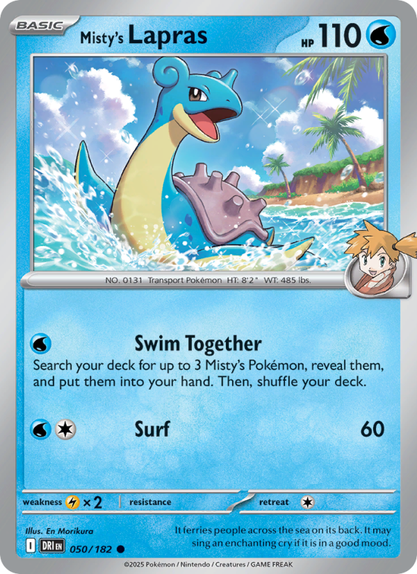 Misty's Lapras 050/182 — Destined Rivals (English Pokémon TCG card)