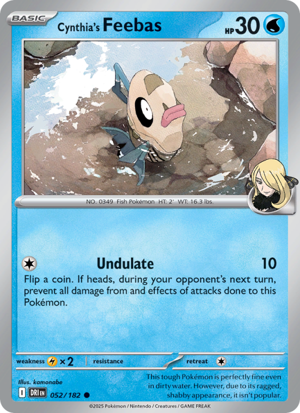 Cynthia's Feebas 052/182 — Destined Rivals (English Pokémon TCG card)
