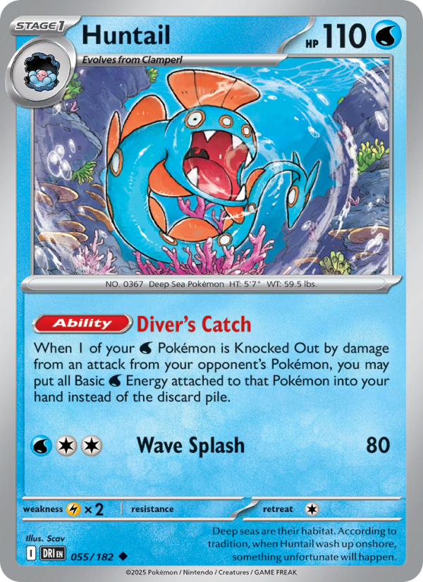 Huntail 055/182 — Destined Rivals (English Pokémon TCG card)