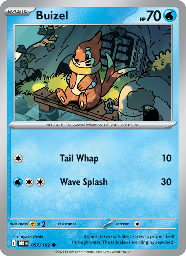 Buizel 057/182 — Destined Rivals (English Pokémon TCG card)