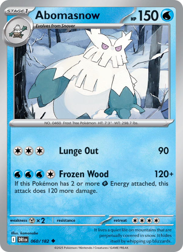 Abomasnow 060/182 — Destined Rivals (English Pokémon TCG card)