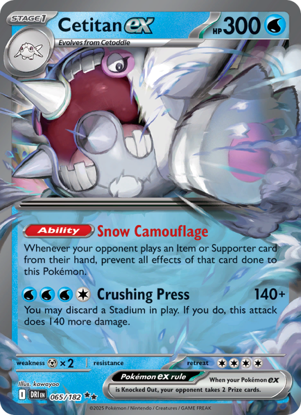 Cetitan ex 065/182 — Destined Rivals (English Pokémon TCG card)