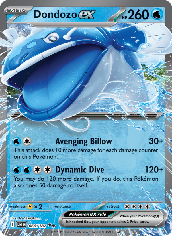 Dondozo ex 066/182 — Destined Rivals (English Pokémon TCG card)