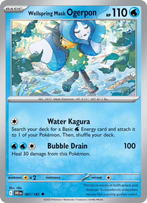 Wellspring Mask Ogerpon 067/182 — Destined Rivals (English Pokémon TCG card)