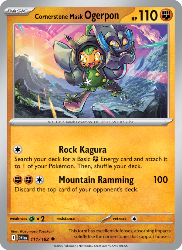 Cornerstone Mask Ogerpon 111/182 — Destined Rivals (English Pokémon TCG card)
