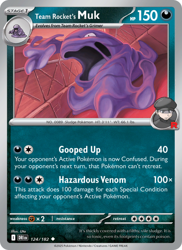 Team Rocket's Muk 124/182 — Destined Rivals (English Pokémon TCG card)