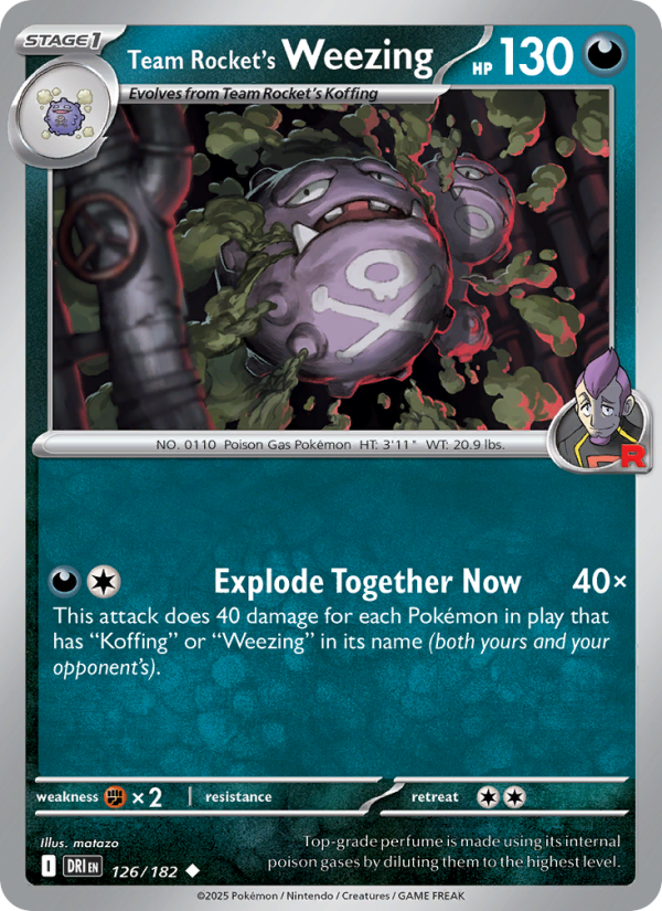 Team Rocket's Weezing 126/182 — Destined Rivals (English Pokémon TCG card)