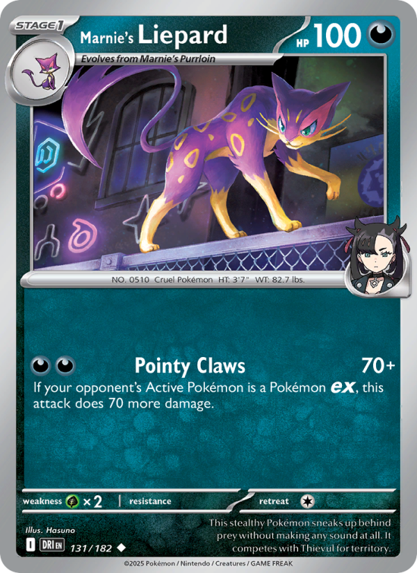 Marnie's Liepard 131/182 — Destined Rivals (English Pokémon TCG card)