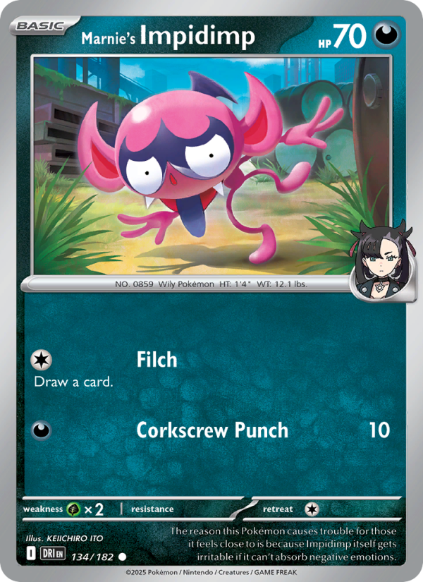 Marnie's Impidimp 134/182 — Destined Rivals (English Pokémon TCG card)