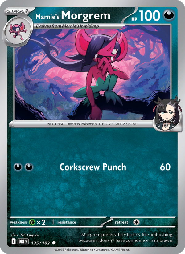 Marnie's Morgrem 135/182 — Destined Rivals (English Pokémon TCG card)