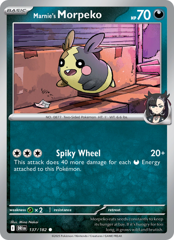 Marnie's Morpeko 137/182 — Destined Rivals (English Pokémon TCG card)