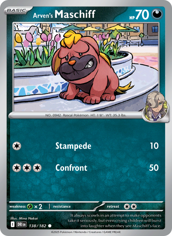 Arven's Maschiff 138/182 — Destined Rivals (English Pokémon TCG card)