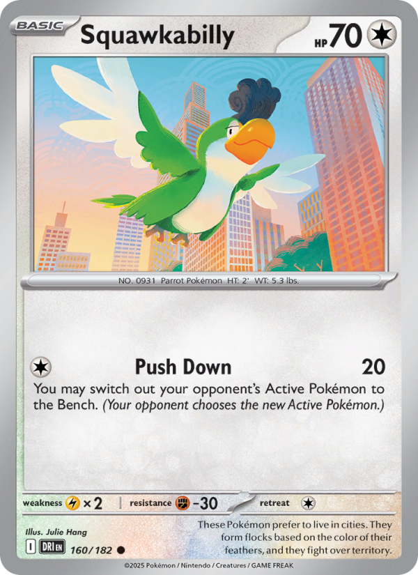 Squawkabilly 160/182 — Destined Rivals (English Pokémon TCG card)