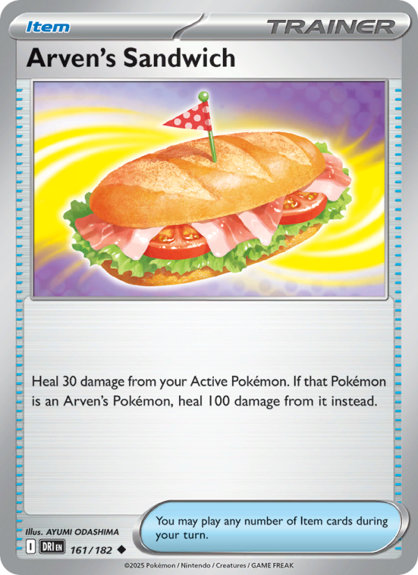 Arven's Sandwich 161/182 — Destined Rivals (English Pokémon TCG card)