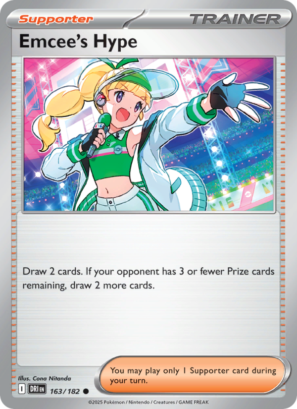 Emcee's Hype 163/182 — Destined Rivals (English Pokémon TCG card)