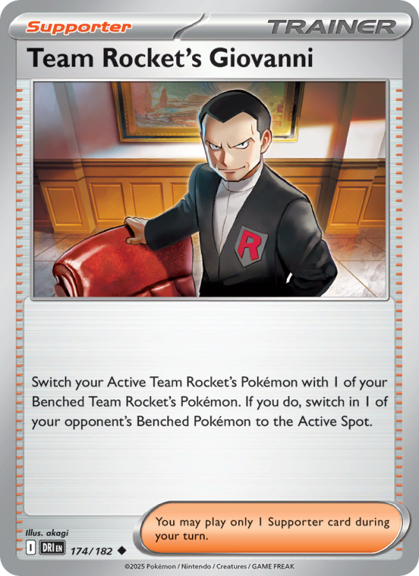 Team Rocket's Giovanni 174/182 — Destined Rivals (English Pokémon TCG card)