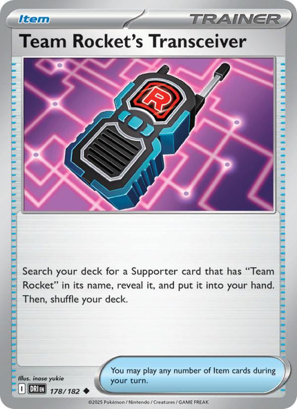 Team Rocket's Transceiver 178/182 — Destined Rivals (English Pokémon TCG card)