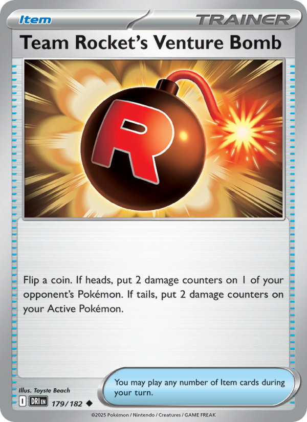 Team Rocket's Venture Bomb 179/182 — Destined Rivals (English Pokémon TCG card)
