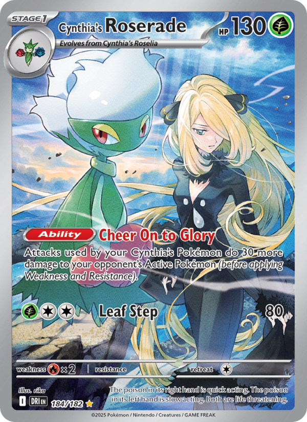 Cynthia's Roserade 184/182 — Destined Rivals (English Pokémon TCG card)