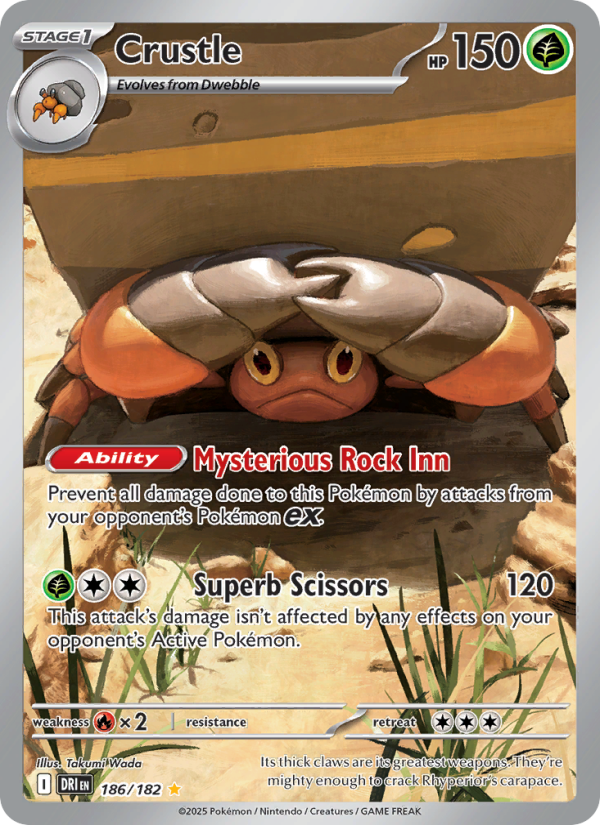 Crustle 186/182 — Destined Rivals (English Pokémon TCG card)