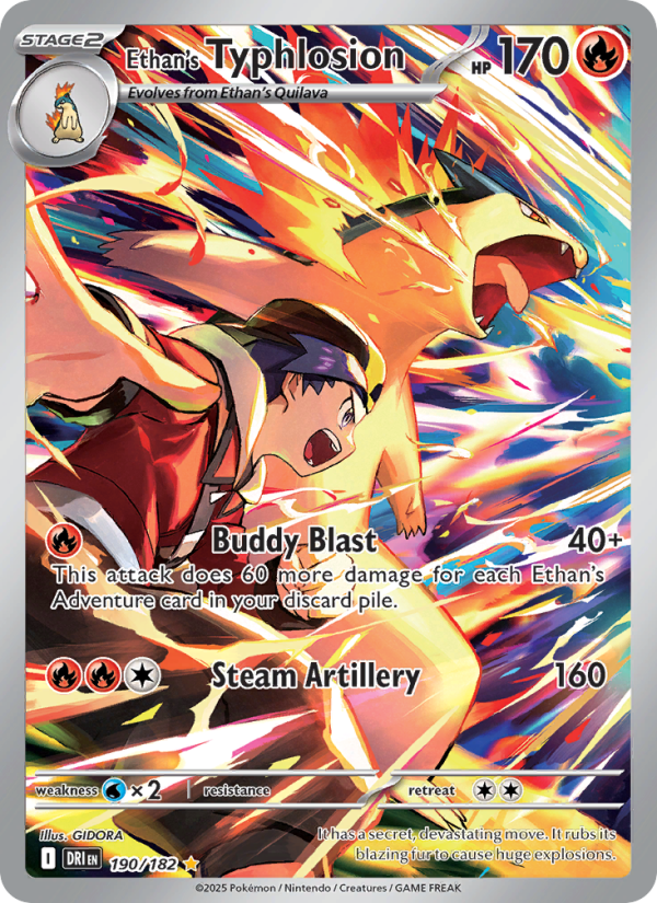 Ethan's Typhlosion 190/182 — Destined Rivals (English Pokémon TCG card)