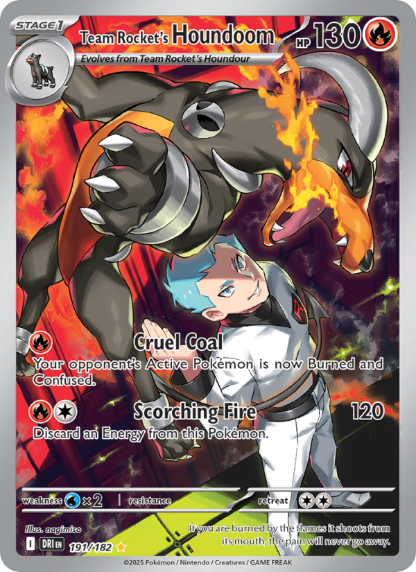 Team Rocket's Houndoom 191/182 — Destined Rivals (English Pokémon TCG card)