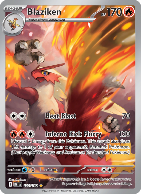 Blaziken 192/182 — Destined Rivals (English Pokémon TCG card)