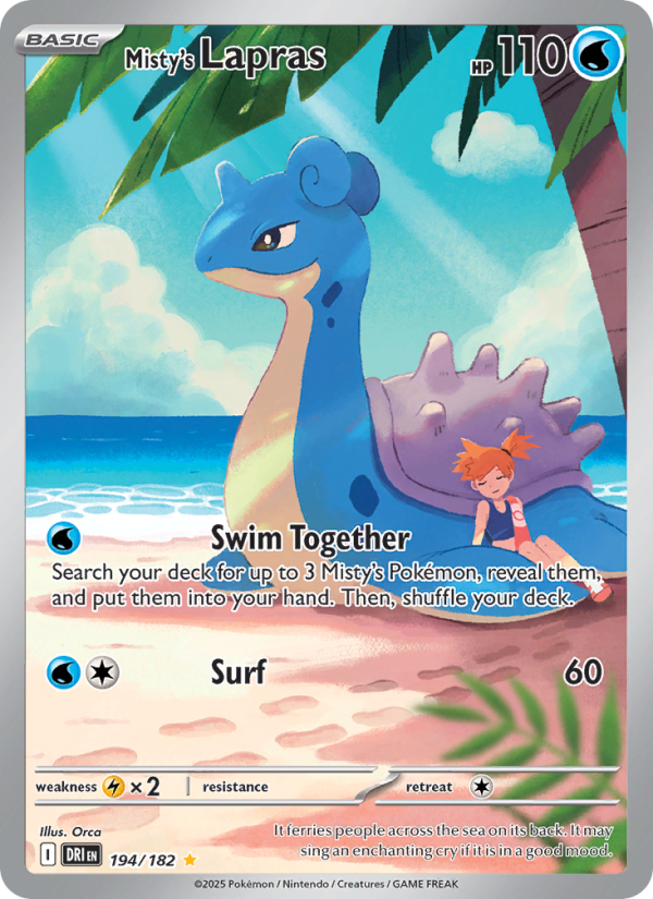 Misty's Lapras 194/182 — Destined Rivals (English Pokémon TCG card)