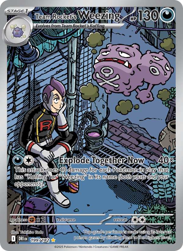 Team Rocket's Weezing 199/182 — Destined Rivals (English Pokémon TCG card)