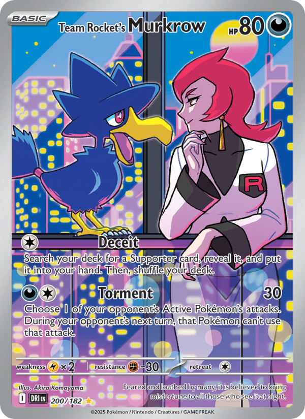 Team Rocket's Murkrow 200/182 — Destined Rivals (English Pokémon TCG card)