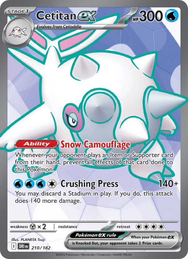 Cetitan ex 210/182 — Destined Rivals (English Pokémon TCG card)